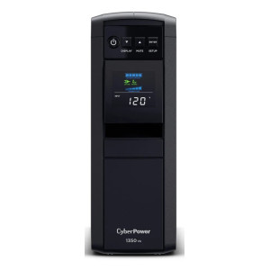 CyberPower CP1350PFCLCD Mini-Tower UPS, UL Rated, Energy Star certified, 12× NEMA 5-15R